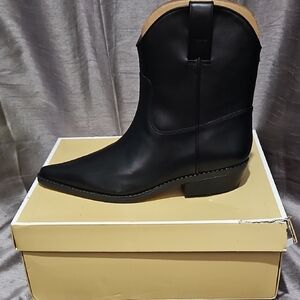 Michael Kors Black Western Boots